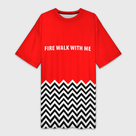 Платье-футболка 3D с принтом Twin Peaks в Петрозаводске,  |  | twin peaks | агент купер | девид линч | дейл | лора палмер | огонь иди за мной | одри хорн | совы не то чем кажутся | твин пикс