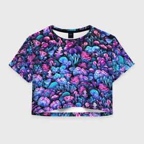 Женская футболка Crop-top 3D Волшебные грибы купить в Петрозаводске