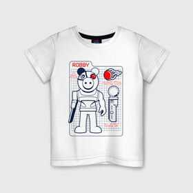 Детская футболка хлопок с принтом ROBLOX PIGGY в Петрозаводске, 100% хлопок | круглый вырез горловины, полуприлегающий силуэт, длина до линии бедер | piggy | roblox | roblox games | roblox piggy | игра роблокс | пигги. | роблокс | роблокс пигги | робукс