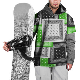 Накидка на куртку 3D с принтом 3D Бандана v.green в Петрозаводске, 100% полиэстер |  | fashiom | fire | game | hip hop | rap | street style | top | игра | мода | огонь | рэп | топ | уличный стиль | хип хоп