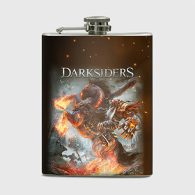 Фляга с принтом Darksiders (Z) в Петрозаводске, металлический корпус | емкость 0,22 л, размер 125 х 94 мм. Виниловая наклейка запечатывается полностью | Тематика изображения на принте: azrael | darksiders | darksiders 2 | darksiders 3 | griever | silitha | tiamat | ulthane | vulgrim | wrath of war | всадник апокалипсиса | гнев войны | обугленный совет | руина | ультэйн | чёрный молот