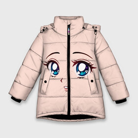 Зимняя куртка для девочек 3D с принтом Surprised anime face в Петрозаводске, ткань верха — 100% полиэстер; подклад — 100% полиэстер, утеплитель — 100% полиэстер. | длина ниже бедра, удлиненная спинка, воротник стойка и отстегивающийся капюшон. Есть боковые карманы с листочкой на кнопках, утяжки по низу изделия и внутренний карман на молнии. 

Предусмотрены светоотражающий принт на спинке, радужный светоотражающий элемент на пуллере молнии и на резинке для утяжки. | angry | anime | art | big | eyes | face | girl | kawaii | manga | style | surprised | аниме | арт | глаза | девушка | испуганная | кавай | лицо | манга | удивленная