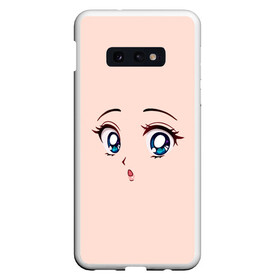 Чехол для Samsung S10E с принтом Surprised anime face в Петрозаводске, Силикон | Область печати: задняя сторона чехла, без боковых панелей | 