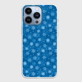 Чехол для iPhone 13 Pro с принтом Снежинки в Петрозаводске,  |  | merry christmas | дед мороз | ёлка | зима | мороз | новый год | подарок | праздник | рождество | с новым годом | санта клаус | снег | снеговик | снегурочка | снежинки | снежные узоры | узоры