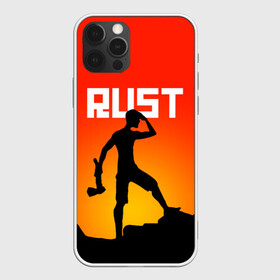 Чехол для iPhone 12 Pro с принтом RUST в Петрозаводске, силикон | область печати: задняя сторона чехла, без боковых панелей | action | game | rust | zombie | апокалипсис. | выживание | зомби | игра | лес | радиация | раст