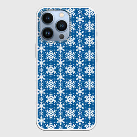 Чехол для iPhone 13 Pro с принтом Снежинки в Петрозаводске,  |  | merry christmas | дед мороз | ёлка | зима | мороз | новый год | подарок | праздник | рождество | с новым годом | санта клаус | снег | снеговик | снегурочка | снежинки | снежные узоры | узоры