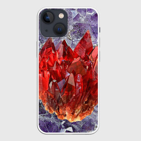 Чехол для iPhone 13 mini с принтом Роза инков в Петрозаводске,  |  | аметист | геология | инки | камень | кристалл | минерал | роза | хризолит | цинкит