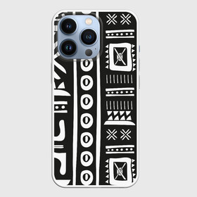 Чехол для iPhone 13 Pro с принтом Этнический узор в Петрозаводске,  |  | ацтеки | индийский | народный | узор | черно белый | этника | этнический | этно
