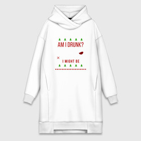 Платье-худи хлопок с принтом Am i drunk в Петрозаводске,  |  | 2020 | 2021 | christmas | happy | merry | new year | sweater | ugly christmas | зима | новогодний | новогодняя | новый год | рождественский | рождественский свитер | рождество | свитер | снег