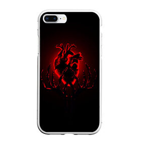 Чехол для iPhone 7Plus/8 Plus матовый с принтом Сердце в Петрозаводске, Силикон | Область печати: задняя сторона чехла, без боковых панелей | Тематика изображения на принте: внутренности | кости | красный | любовь | органы | руки | сердце | тьма | черный