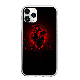 Чехол для iPhone 11 Pro матовый с принтом Сердце в Петрозаводске, Силикон |  | Тематика изображения на принте: внутренности | кости | красный | любовь | органы | руки | сердце | тьма | черный