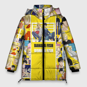 Женская зимняя куртка 3D с принтом BANANA FISH в Петрозаводске, верх — 100% полиэстер; подкладка — 100% полиэстер; утеплитель — 100% полиэстер | длина ниже бедра, силуэт Оверсайз. Есть воротник-стойка, отстегивающийся капюшон и ветрозащитная планка. 

Боковые карманы с листочкой на кнопках и внутренний карман на молнии | banana fish | аниме | банановая рыба | эйджи окумуры | эш линкс