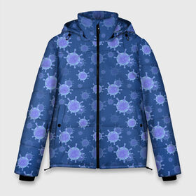 Мужская зимняя куртка 3D с принтом Ковид-19 в Петрозаводске, верх — 100% полиэстер; подкладка — 100% полиэстер; утеплитель — 100% полиэстер | длина ниже бедра, свободный силуэт Оверсайз. Есть воротник-стойка, отстегивающийся капюшон и ветрозащитная планка. 

Боковые карманы с листочкой на кнопках и внутренний карман на молнии. | Тематика изображения на принте: corona virus | coronavirus | covid 19 | infection | mask | pandem | virus | болезнь | больница | вирус | грипп | зараза | инфекция | карантин | ковид 19 | корона вирус | коронавирус | лихорадка | маска | медицинская маска | пандемия