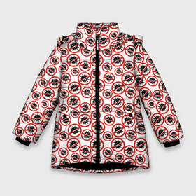 Зимняя куртка для девочек 3D с принтом COVID-19 в Петрозаводске, ткань верха — 100% полиэстер; подклад — 100% полиэстер, утеплитель — 100% полиэстер. | длина ниже бедра, удлиненная спинка, воротник стойка и отстегивающийся капюшон. Есть боковые карманы с листочкой на кнопках, утяжки по низу изделия и внутренний карман на молнии. 

Предусмотрены светоотражающий принт на спинке, радужный светоотражающий элемент на пуллере молнии и на резинке для утяжки. | corona virus | coronavirus | covid 19 | infection | mask | pandemic | virus | болезнь | больница | вирус | грипп | зараза | инфекция | карантин | ковид 19 | корона вирус | коронавирус | лихорадка | маска | медицинская маска | пандемия