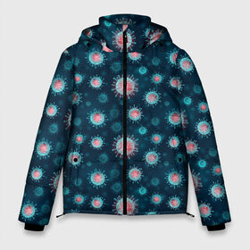 Мужская зимняя куртка 3D с принтом Ковид-19 в Петрозаводске, верх — 100% полиэстер; подкладка — 100% полиэстер; утеплитель — 100% полиэстер | длина ниже бедра, свободный силуэт Оверсайз. Есть воротник-стойка, отстегивающийся капюшон и ветрозащитная планка. 

Боковые карманы с листочкой на кнопках и внутренний карман на молнии. | Тематика изображения на принте: corona virus | coronavirus | covid 19 | infection | mask | pandemic | virus | болезнь | больница | вирус | грипп | зараза | инфекция | карантин | ковид 19 | корона вирус | коронавирус | лихорадка | маска | медицинская маска | пандемия