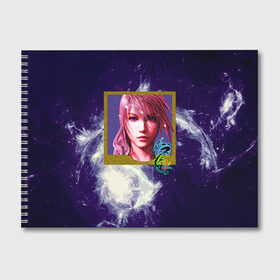 Альбом для рисования с принтом Final Fantasy в Петрозаводске, 100% бумага
 | матовая бумага, плотность 200 мг. | Тематика изображения на принте: girl | hieroglyph | portrait | девушка | иероглиф | портрет
