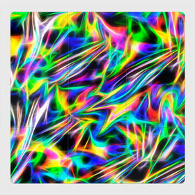 Магнитный плакат 3Х3 с принтом Космическая хризонтема в Петрозаводске, Полимерный материал с магнитным слоем | 9 деталей размером 9*9 см | блеск | вселенная | голография | космос | неон | новый год | праздник | фантастика | фейерверк