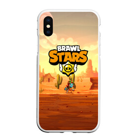 Чехол для iPhone XS Max матовый с принтом Brawl Stars в Петрозаводске, Силикон | Область печати: задняя сторона чехла, без боковых панелей | brawl stars | crow | leon | mobile game | stars | бравл старс | ворон | леон | мобильные игры