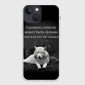 Чехол для iPhone 13 mini с принтом ЦИТАТА ВОЛКА в Петрозаводске,  |  | doomer | meme | pepe. | zoomer | а.у.ф. | ауф | бумер | все на бунд | думер | зумер | мемы | пепе | цитаты волка | ъуъ