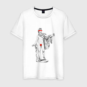 Мужская футболка хлопок с принтом MMXX в Петрозаводске, 100% хлопок | прямой крой, круглый вырез горловины, длина до линии бедер, слегка спущенное плечо. | 2020 | minimalism | mmxx | virofft | viront | vt | минимализм | статуя