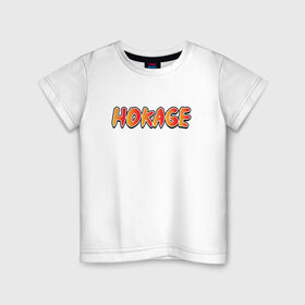 Детская футболка хлопок с принтом HOKAGE в Петрозаводске, 100% хлопок | круглый вырез горловины, полуприлегающий силуэт, длина до линии бедер | 