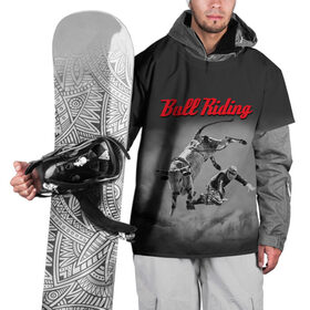 Накидка на куртку 3D с принтом Bull Riding в Петрозаводске, 100% полиэстер |  | bull | dude | extreme | fall | helmet | hoofs | horns | sport | sportsman | tail | бык | падение | рога | спорт | спортсмен | хвост | чувак | шлем | экстрим
