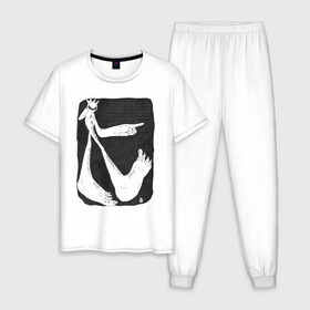 Мужская пижама хлопок с принтом гордыня в Петрозаводске, 100% хлопок | брюки и футболка прямого кроя, без карманов, на брюках мягкая резинка на поясе и по низу штанин
 | 