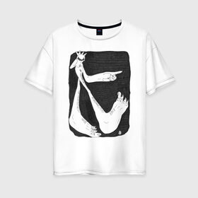 Женская футболка хлопок Oversize с принтом гордыня в Петрозаводске, 100% хлопок | свободный крой, круглый ворот, спущенный рукав, длина до линии бедер
 | 