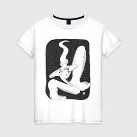 Женская футболка хлопок с принтом похоть в Петрозаводске, 100% хлопок | прямой крой, круглый вырез горловины, длина до линии бедер, слегка спущенное плечо | Тематика изображения на принте: 