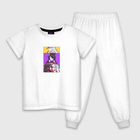 Детская пижама хлопок с принтом Genshin Impact в Петрозаводске, 100% хлопок |  брюки и футболка прямого кроя, без карманов, на брюках мягкая резинка на поясе и по низу штанин
 | Тематика изображения на принте: genshin impact | девушки | милота | персонажи | рисунок