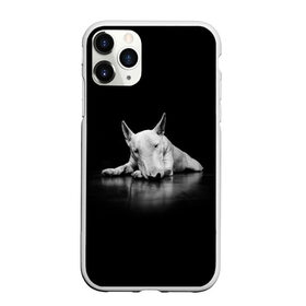Чехол для iPhone 11 Pro матовый с принтом Puppy в Петрозаводске, Силикон |  | bull terrier | dog | ears | eyes | muzzle | nose | paws | puppy | бультерьер | глаза | лапы | нос | уши | щенок