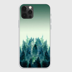 Чехол для iPhone 12 Pro Max с принтом акварельный лес градиент в Петрозаводске, Силикон |  | Тематика изображения на принте: акварель | горы | деревья | дымка | ели | лес | нрадиент | олень | отражение | природа | рисунок | силуэты