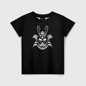Детская футболка 3D с принтом Грозный СаМурай в Петрозаводске, 100% гипоаллергенный полиэфир | прямой крой, круглый вырез горловины, длина до линии бедер, чуть спущенное плечо, ткань немного тянется | ghost of tsushima | грозный | игры | самурай | черный