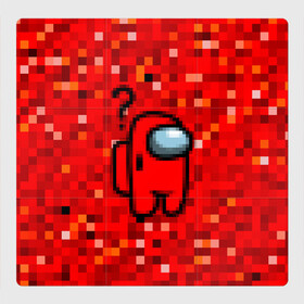 Магнитный плакат 3Х3 с принтом Pixel Among Us в Петрозаводске, Полимерный материал с магнитным слоем | 9 деталей размером 9*9 см | Тематика изображения на принте: among us | impostor | mem | pixel | red | амонг ас | вопрос | вопросительный знак | знак вопроса | импостер | импостор | космический | космонавт | мемы | персонажи игр | пиксельный | предатель | пришелец | самозванец