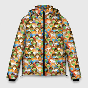 Мужская зимняя куртка 3D с принтом Масочный Режим в Петрозаводске, верх — 100% полиэстер; подкладка — 100% полиэстер; утеплитель — 100% полиэстер | длина ниже бедра, свободный силуэт Оверсайз. Есть воротник-стойка, отстегивающийся капюшон и ветрозащитная планка. 

Боковые карманы с листочкой на кнопках и внутренний карман на молнии. | Тематика изображения на принте: corona virus | coronavirus | covid 19 | infection | mask | pandemic | virus | болезнь | больница | вирус | грипп | зараза | инфекция | карантин | ковид 19 | корона вирус | коронавирус | лихорадка | маска | медицинская маска | пандемия