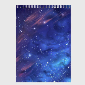 Скетчбук с принтом Звёздное небо в Петрозаводске, 100% бумага
 | 48 листов, плотность листов — 100 г/м2, плотность картонной обложки — 250 г/м2. Листы скреплены сверху удобной пружинной спиралью | арт | звезда | звёзды | космос | небо | ночное небо | ночь | облако | рисунок | сияние | туманность | яркие цвета