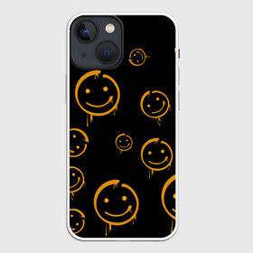 Чехол для iPhone 13 mini с принтом Смайл в Петрозаводске,  |  | позитив | радость | рожица | смайл | смайлик | улыбка
