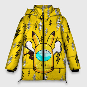 Женская зимняя куртка 3D с принтом AMONG US PIKACHU в Петрозаводске, верх — 100% полиэстер; подкладка — 100% полиэстер; утеплитель — 100% полиэстер | длина ниже бедра, силуэт Оверсайз. Есть воротник-стойка, отстегивающийся капюшон и ветрозащитная планка. 

Боковые карманы с листочкой на кнопках и внутренний карман на молнии | among us игра | among us на пк | there is 1 impostor | there is impostor among us | предатель среди нас | разноцветные космонавты.