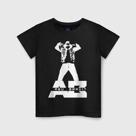 Детская футболка хлопок с принтом Абу бандит в Петрозаводске, 100% хлопок | круглый вырез горловины, полуприлегающий силуэт, длина до линии бедер | abu bandit | abubandit | tik tok | tiktok | абу бандит | абубандит | тик ток | тикток