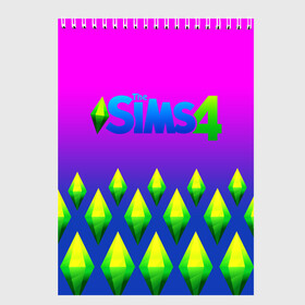 Скетчбук с принтом THE SIMS 4 в Петрозаводске, 100% бумага
 | 48 листов, плотность листов — 100 г/м2, плотность картонной обложки — 250 г/м2. Листы скреплены сверху удобной пружинной спиралью | real life. | sims 4 | the sims | жизнь | семья | симс 2 | симс 3 | симс 4 | симс онлайн | симулятор