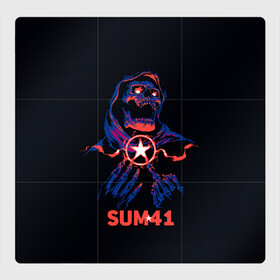 Магнитный плакат 3Х3 с принтом Sum 41 в Петрозаводске, Полимерный материал с магнитным слоем | 9 деталей размером 9*9 см | metall | music | punk | rock | sum 41 | альтернатива | метал | музло | музыка | панк | рок | сам 41