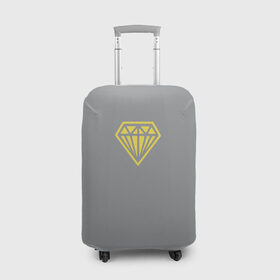 Чехол для чемодана 3D с принтом Бриллиант pantone 2021 в Петрозаводске, 86% полиэфир, 14% спандекс | двустороннее нанесение принта, прорези для ручек и колес | Тематика изображения на принте: блеск | бриллиант | кристалл | минимализм | роскошь