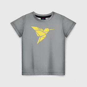 Детская футболка 3D с принтом Колибри pantone 2021 в Петрозаводске, 100% гипоаллергенный полиэфир | прямой крой, круглый вырез горловины, длина до линии бедер, чуть спущенное плечо, ткань немного тянется | illuminating | pantone | ultimate grey | колибри | птицы
