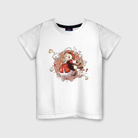 Детская футболка хлопок с принтом GENSHIN IMPACT в Петрозаводске, 100% хлопок | круглый вырез горловины, полуприлегающий силуэт, длина до линии бедер | game | genshin impact | genshin impact 2020 | аниме. | геншин импакт | геншин импакт карта | игра