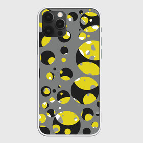 Чехол для iPhone 12 Pro Max с принтом Цвет года в Петрозаводске, Силикон |  | pantone | геометрия | желтый цвет | круги | серый цвет | цвета нового года