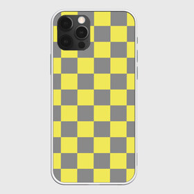 Чехол для iPhone 12 Pro Max с принтом Цвет года в Петрозаводске, Силикон |  | pantone | геометрия | желтый цвет | квадраты | серый цвет | цвета нового года