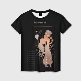 Женская футболка 3D с принтом Be yourself в Петрозаводске, 100% полиэфир ( синтетическое хлопкоподобное полотно) | прямой крой, круглый вырез горловины, длина до линии бедер | disney princess | jasmine | vdkotan | жасмин