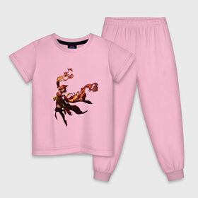 Детская пижама хлопок с принтом Lina Burning Queen в Петрозаводске, 100% хлопок |  брюки и футболка прямого кроя, без карманов, на брюках мягкая резинка на поясе и по низу штанин
 | Тематика изображения на принте: 