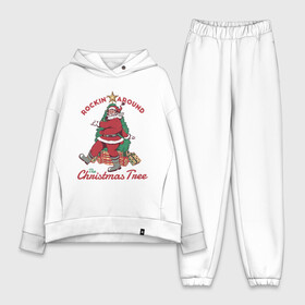 Женский костюм хлопок Oversize с принтом Rockin Santa в Петрозаводске,  |  | art | christmas | gifts | holiday | new year | santa | santa claus | star | tree | арт | елка | звезда | новый год | подарки | праздник | рождество | санта | санта клаус