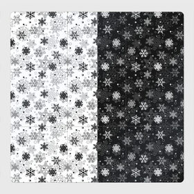 Магнитный плакат 3Х3 с принтом Чёрно-Белые Снежинки в Петрозаводске, Полимерный материал с магнитным слоем | 9 деталей размером 9*9 см | merry christmas | дед мороз | ёлка | зима | мороз | новый год | подарок | праздник | рождество | с новым годом | санта клаус | снег | снеговик | снегурочка | снежинки | снежные узоры | узоры
